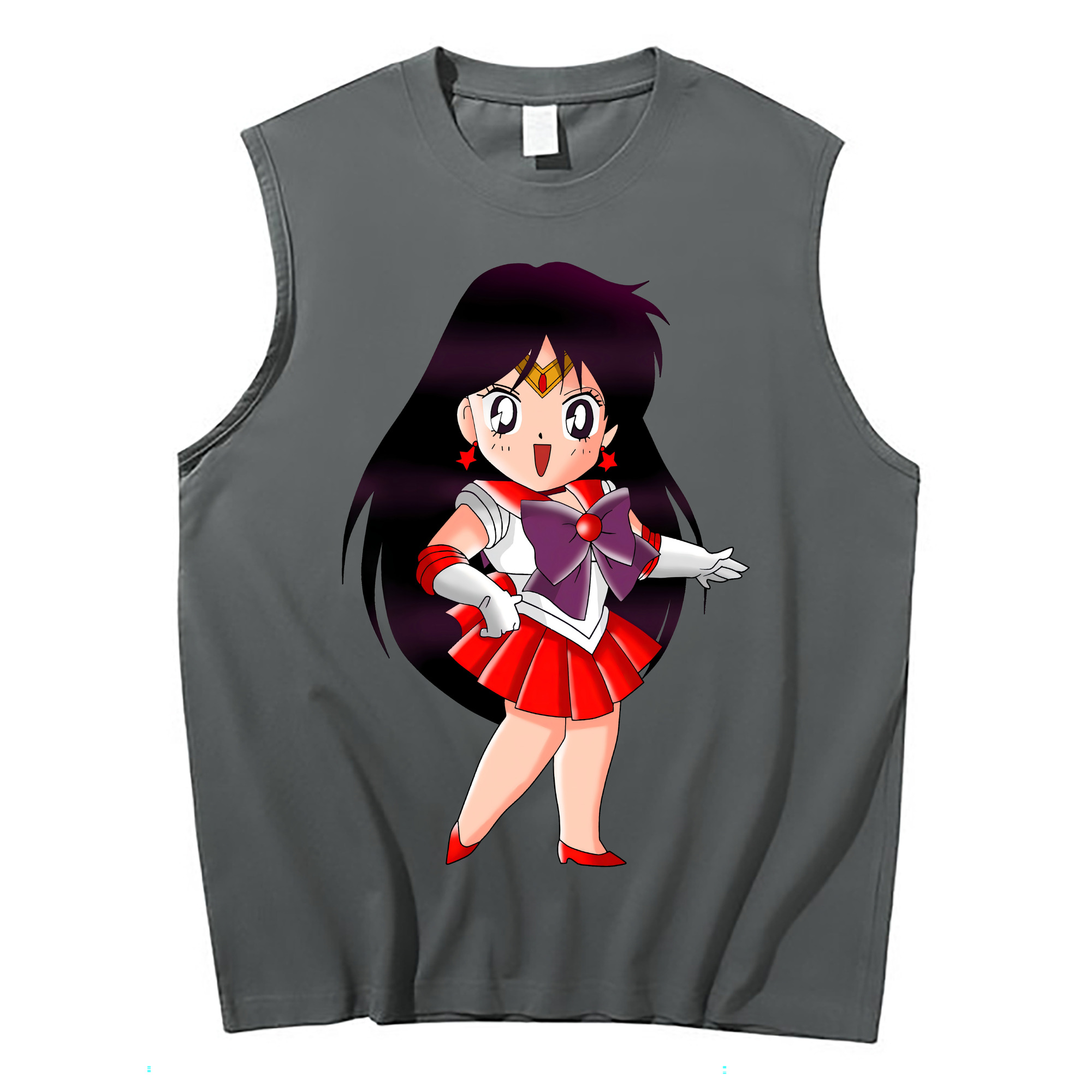 （画像用） 美少女戦士セーラームーン 火野レイ ひの レイ Sailor Moon Hino Rei （セーラーマーズ,Sailor Mars） コットン100％タンクトップ（フロントプリント）